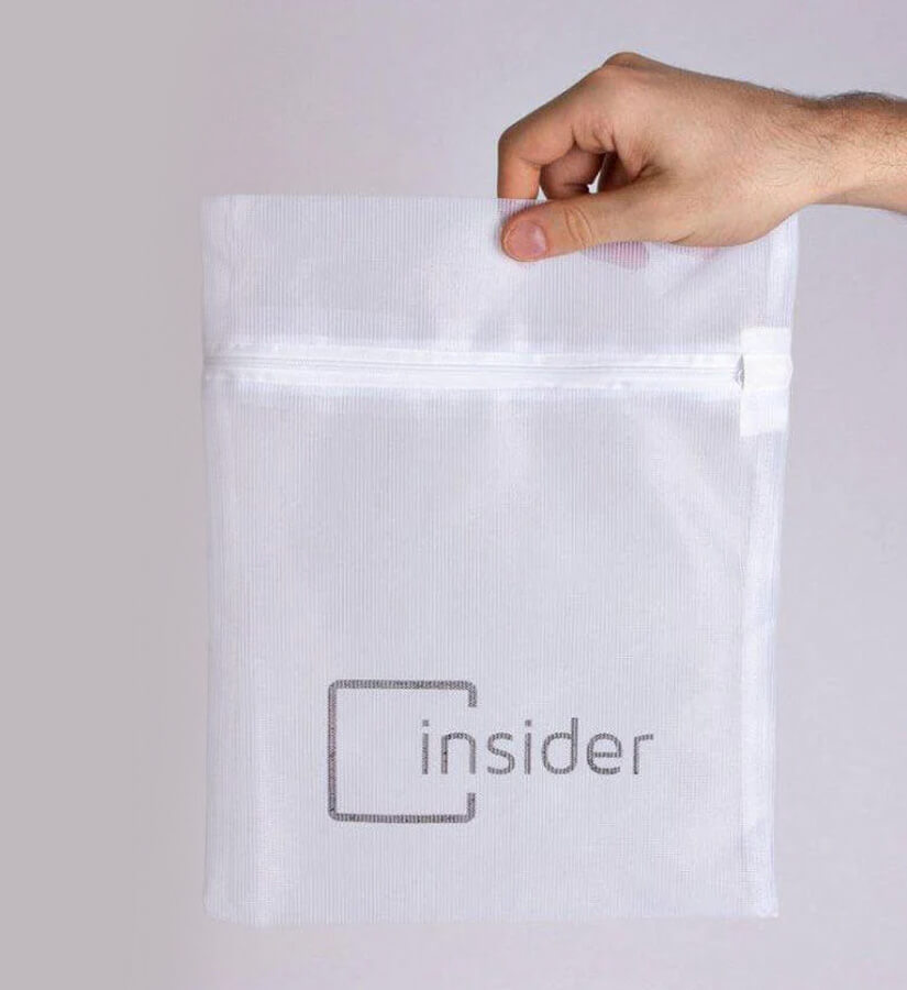 insider bag representando como usar saco para lavar roupas delicadas