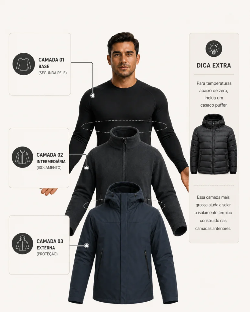 Como arrumar mala de viagem para o frio intenso construindo camadas